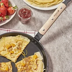 Cerf Dellier Poêle à crêpes anti-adhésive CHOC B BOIS De Buyer Ø 26 cm Hot