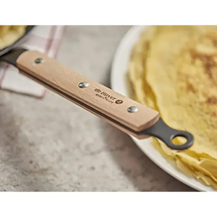 Cerf Dellier Poêle à crêpes anti-adhésive CHOC B BOIS De Buyer Ø 26 cm Hot