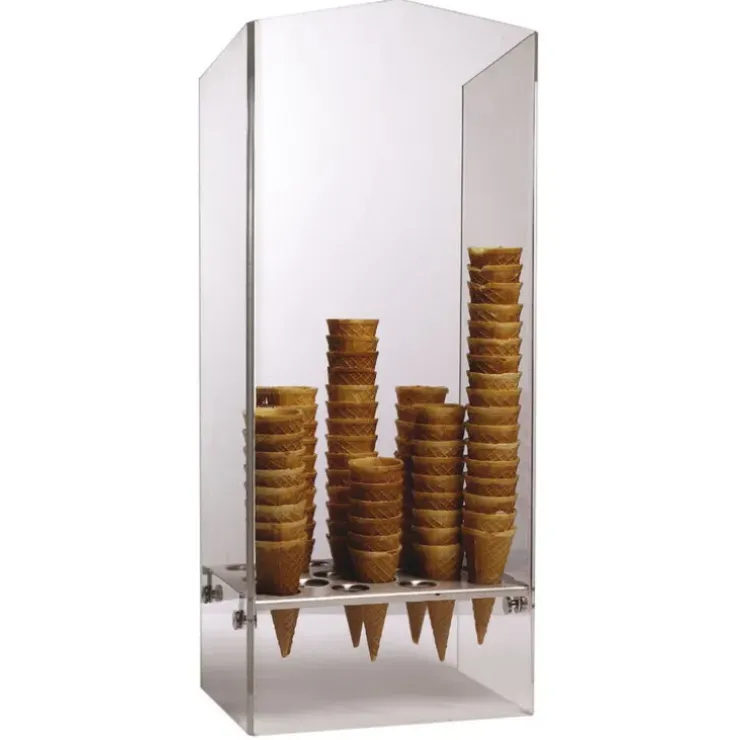 Cerf Dellier Porte-cornets à glace plexiglass 6 trous 31 mm et 12 trous 26 mm Clearance