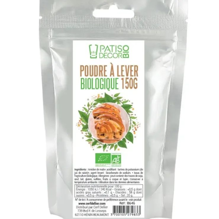 Cerf Dellier Poudre à lever Bio 150 g - DDM 12/24 Clearance