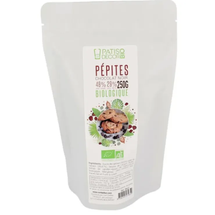 Cerf Dellier Pépites de chocolat noir Bio 60 % - 250 g - DDM 01/25 Discount