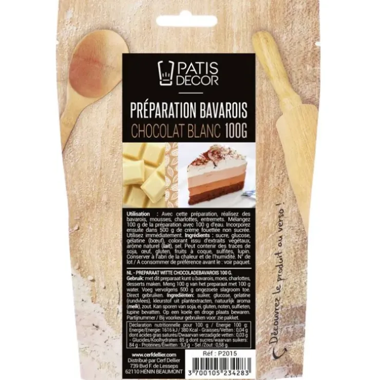 Cerf Dellier Préparation bavarois Chocolat Blanc New