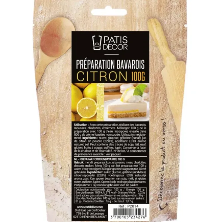 Cerf Dellier Préparation bavarois citron 100 g Discount
