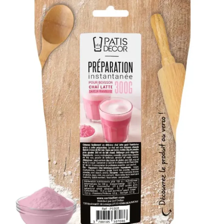 Cerf Dellier Préparation instantanée pour boisson Chaï Latte saveur framboise - 300 g Best