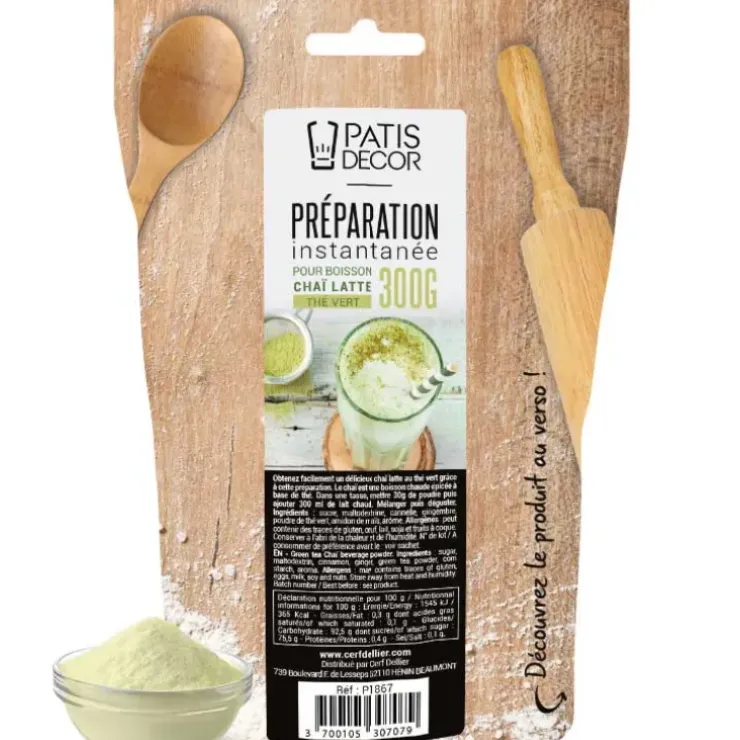 Cerf Dellier Préparation instantanée pour boisson Chaï Latte thé vert - 300 g Sale