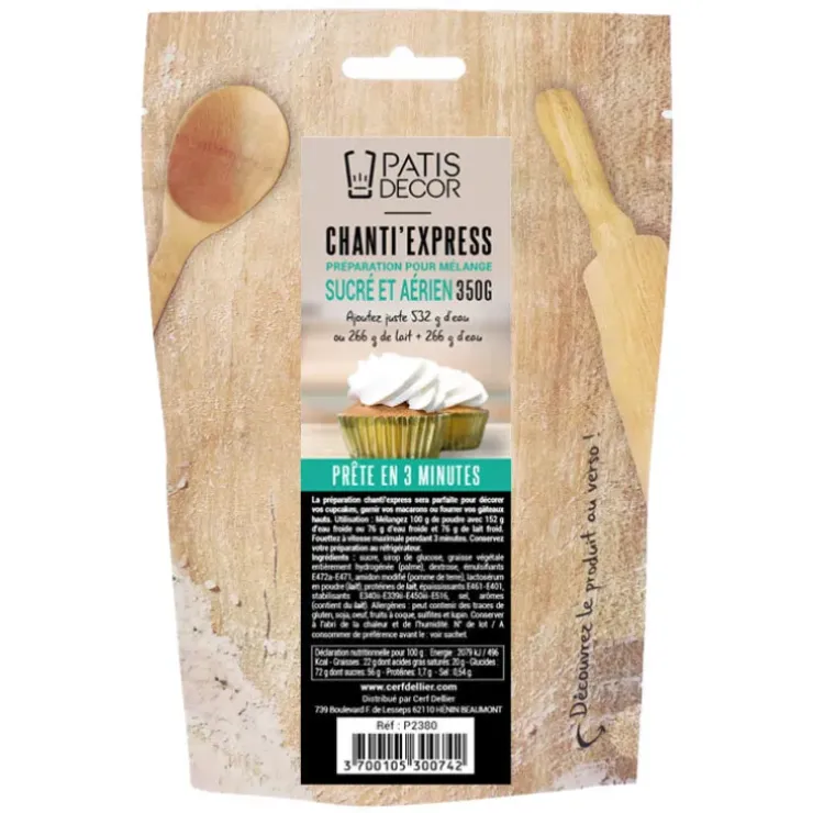 Cerf Dellier Préparation pour mélange sucré et aérien Chanti'Express 350 g Discount