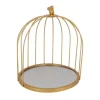 Cerf Dellier Présentoir cage à oiseaux doré 25 cm Sale