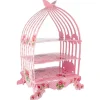 Cerf Dellier Présentoir cage à oiseaux rose Outlet