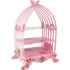 Cerf Dellier Présentoir cage à oiseaux rose Outlet