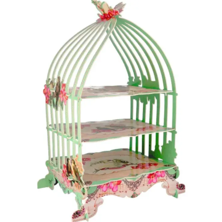 Cerf Dellier Présentoir cage à oiseaux vert