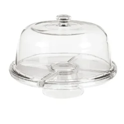 Cerf Dellier Présentoir cloche à gâteau sur pied 28 cm