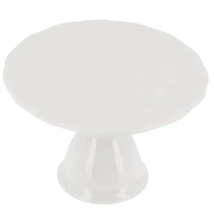 Cerf Dellier Présentoir cupcake individuel blanc en céramique - Ø 10 cm Outlet