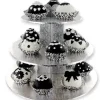 Cerf Dellier Présentoir cupcakes argent rond Clearance
