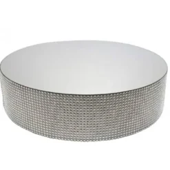 Cerf Dellier Présentoir gâteau effet miroir et contour en strass 30 cm Best