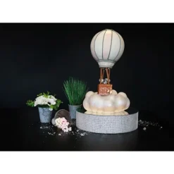 Cerf Dellier Présentoir gâteau effet miroir et contour en strass 35 cm