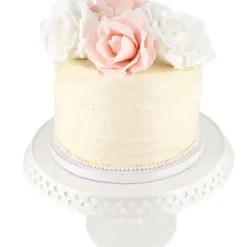 Cerf Dellier Présentoir gâteau en céramique dentelle fantaisie 25 cm New