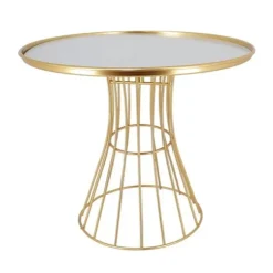 Cerf Dellier Présentoir gâteaux miroir doré 25 cm New