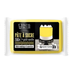 Cerf Dellier Pâte à sucre jaune 250 g New
