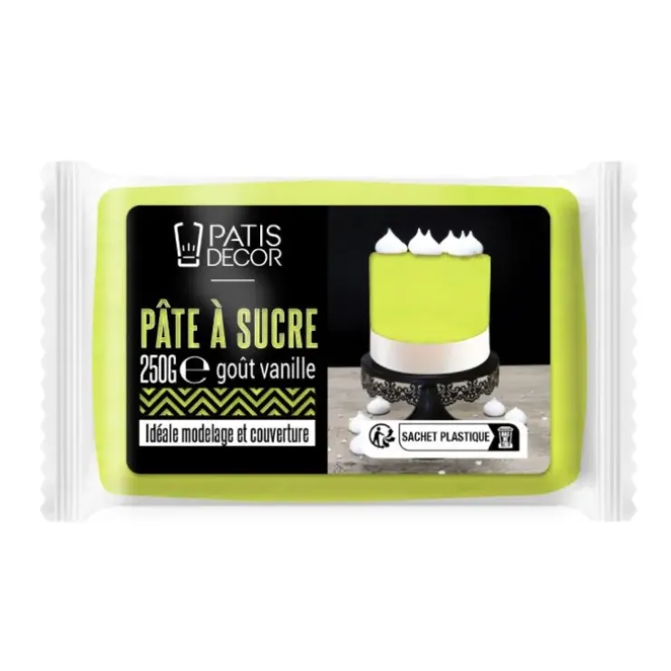 Cerf Dellier Pâte à sucre vert citron 250 g Sale