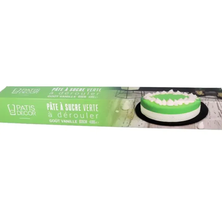 Cerf Dellier Pâte à sucre verte étalée - DDM 11/24 Clearance