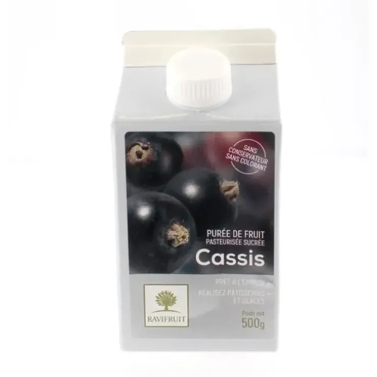 Cerf Dellier Purée de cassis Ravifruit 500 g - DDM 01/25 Discount