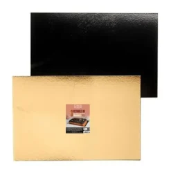 Cerf Dellier Rectangles carton Or / Noir 60 x 40 cm (x3) Hot