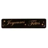 Cerf Dellier Rectangles chocolat noir Joyeuses Fêtes (x132) Sale