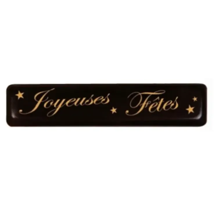 Cerf Dellier Rectangles chocolat noir Joyeuses Fêtes (x132) Sale