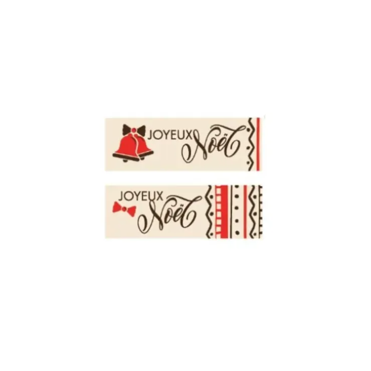 Cerf Dellier Rectangles Joyeuses Noël rouge assortis chocolat blanc (x80) Sale