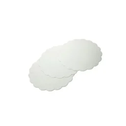 Cerf Dellier Rond carton festonné blanc (x250) Outlet