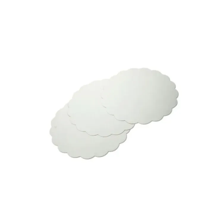 Cerf Dellier Rond carton festonné blanc (x250) Outlet