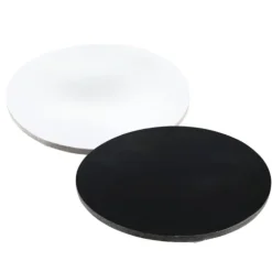Cerf Dellier Ronds blancs et noirs Ø 18 cm (x5) Online