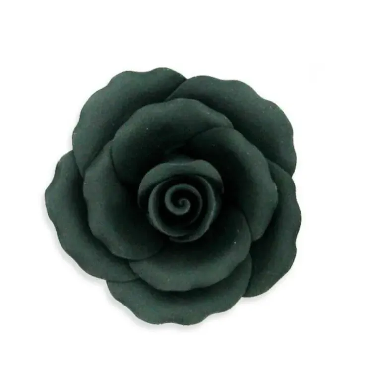 Cerf Dellier Rose noire en pastillage 9 cm Outlet