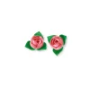 Cerf Dellier Roses roses avec feuilles x10 Discount