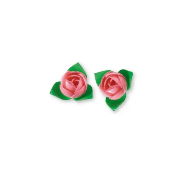 Cerf Dellier Roses roses avec feuilles x10 Discount