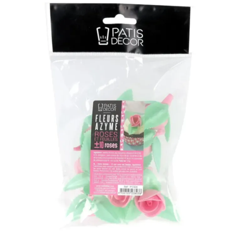 Cerf Dellier Roses roses avec feuilles x10 Discount