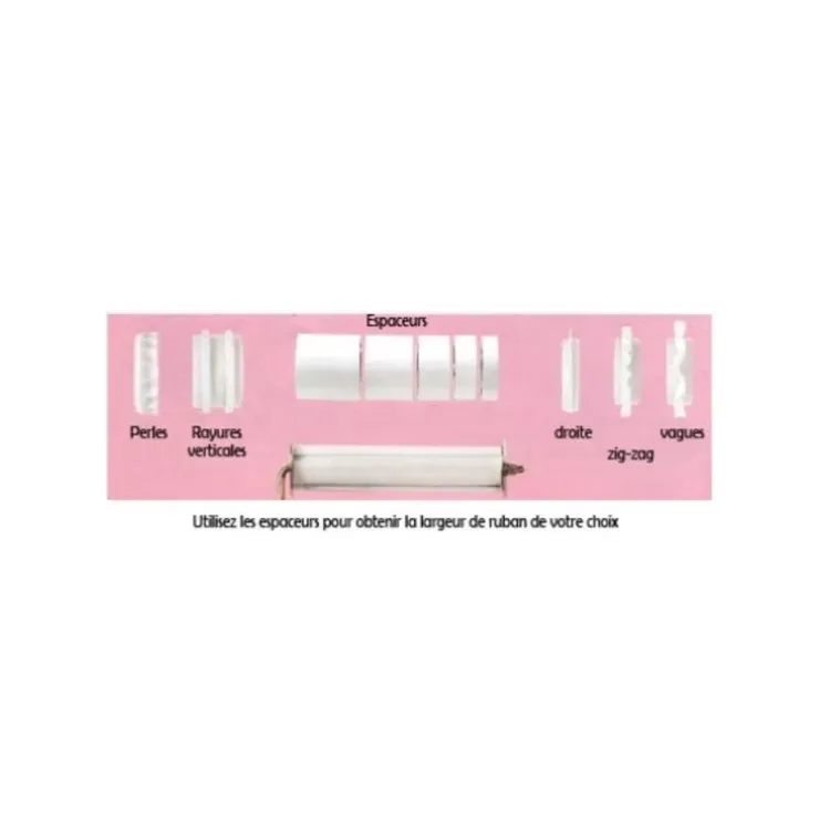 Cerf Dellier Rouleau décor rubans pâte à sucre Patisdecor Hot