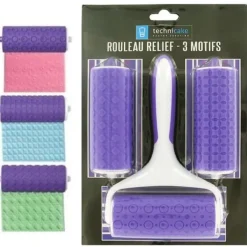 Cerf Dellier Rouleau relief pâte à sucre 3 motifs Outlet