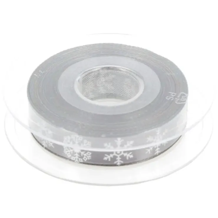 Cerf Dellier Ruban Flocons gris 15 mm (20 m) Best