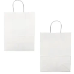 Cerf Dellier Sac en papier blanc - 25x12x33 cm