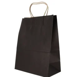 Cerf Dellier Sac en papier noir - 25x12x33 cm Outlet