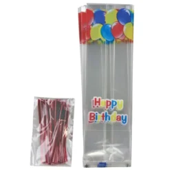 Cerf Dellier Sachets Happy Birthday fond plat + liens (x25) New