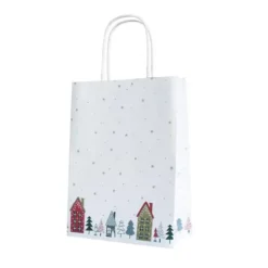 Cerf Dellier Sacs papier village de Noël (x25) Clearance