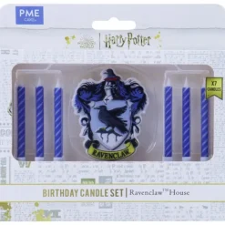 Cerf Dellier Set de 7 bougies d'anniversaire Serdaigle Harry Potter New