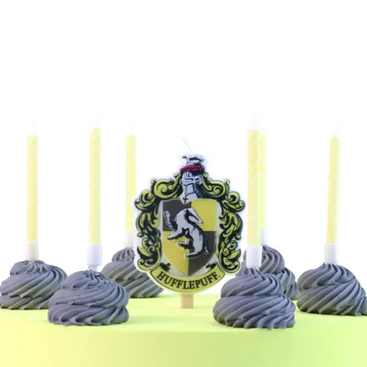 Cerf Dellier Set de 7 bougies d'anniversaire Poufsouffle Harry Potter