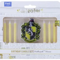 Cerf Dellier Set de 7 bougies d'anniversaire Poufsouffle Harry Potter