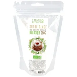 Cerf Dellier Sucre glace de canne blond Bio 260 g Bio New