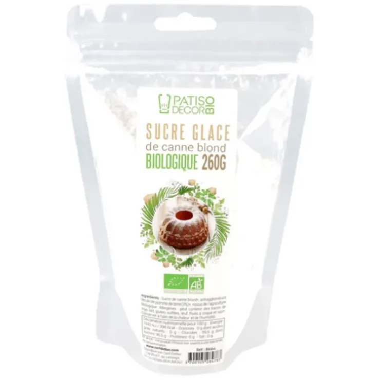 Cerf Dellier Sucre glace de canne blond Bio 260 g Bio New