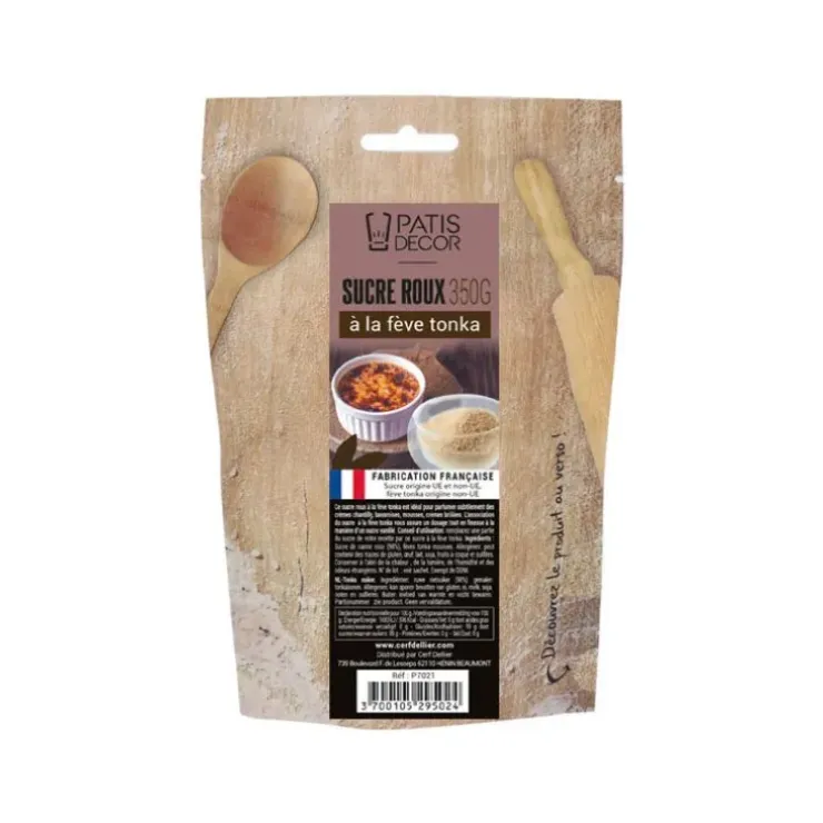Cerf Dellier Sucre roux à la fève tonka 350 g New