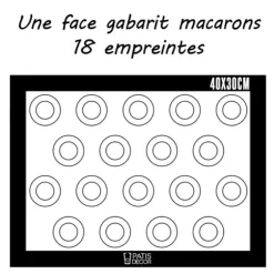 Cerf Dellier Tapis de cuisson silicone spécial macarons & éclairs 40 x 30 cm Discount